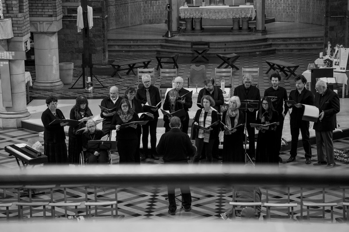 Photo de l'ensemble vocal Amicitia en concert